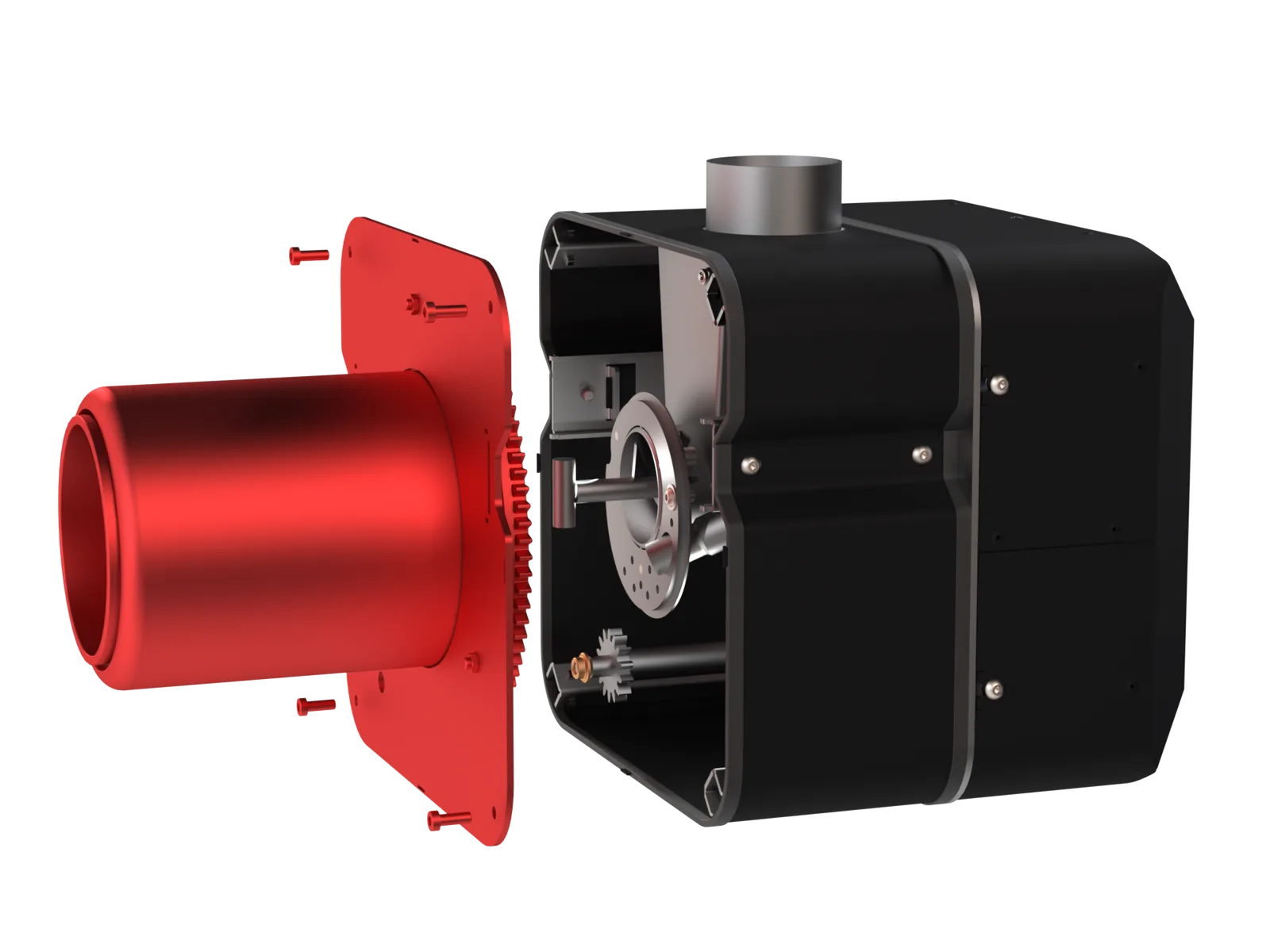 PellasX Revo EC - easy combustion chamber maintenance, removal with 4 bolts